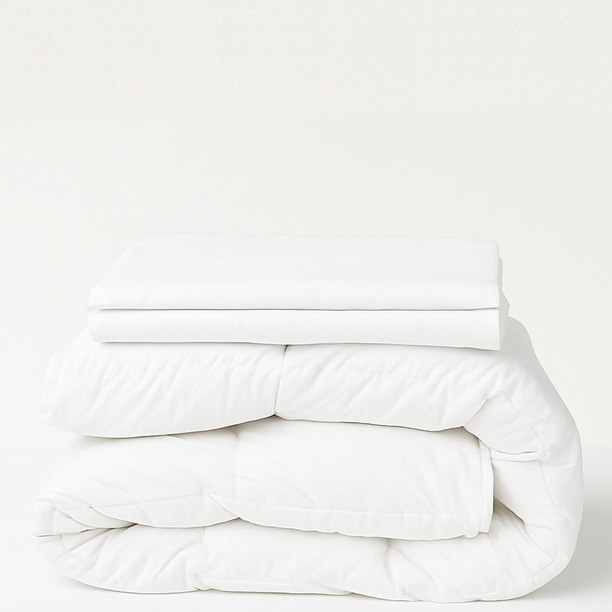 LELA SLEEP SET - LELA Bettdecke & Deckenbezug (ohne Kissenbezug), weiß/grau